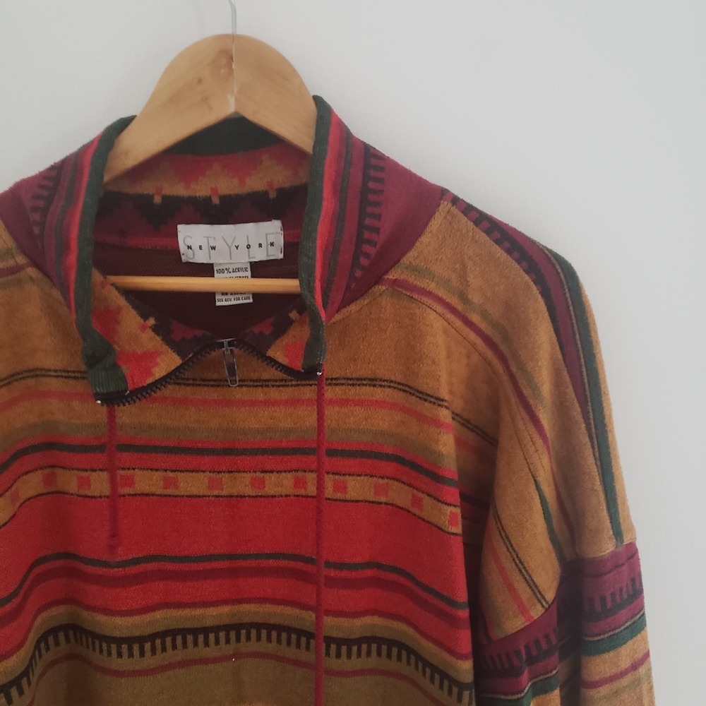 Vintage Grandpa Style Patterned Pullover. Mens M, Womens L/XL